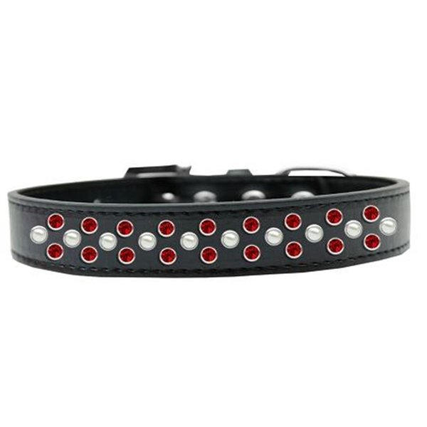 Unconditional Love Sprinkles Pearl & Red Crystals Dog CollarBlack Size 16 UN797325